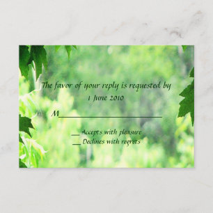Mariage feuille RSVP