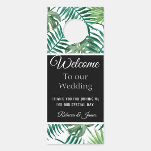 Mariage Feuille tropical Bienvenue Affichette de p