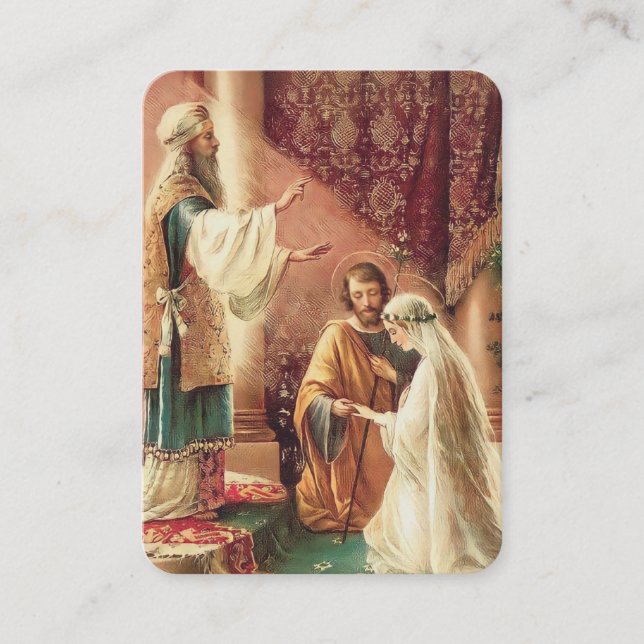 Mariage Fiançailles catholique favorise les Cartes (Devant)