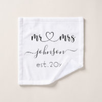 Mariage Fiançailles Coeur M. Mme Nom personnalisé