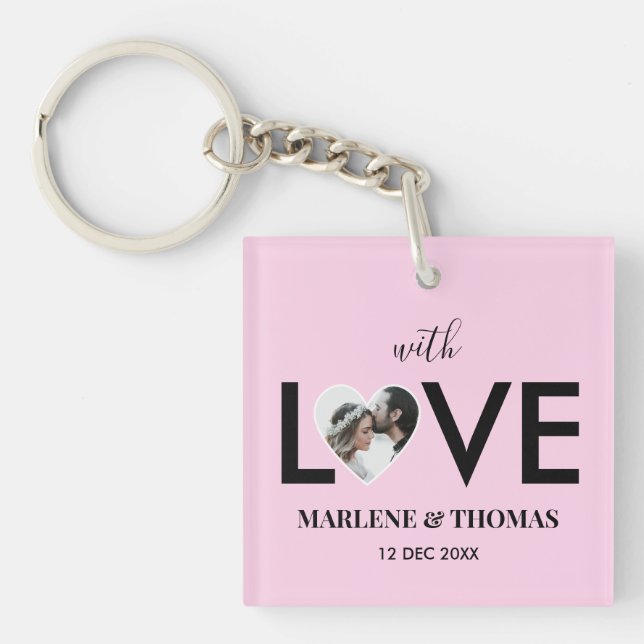 Mariage Fiançailles Photo personnalisée Cadre Coeu (Devant)