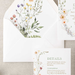 Mariage Fleur sauvage aquarelle