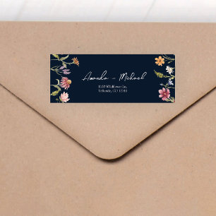 Mariage Fleur sauvage bleu de la Marine Adresse de