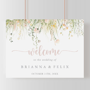 Mariage Fleur sauvage de verdure Boho Affiche de