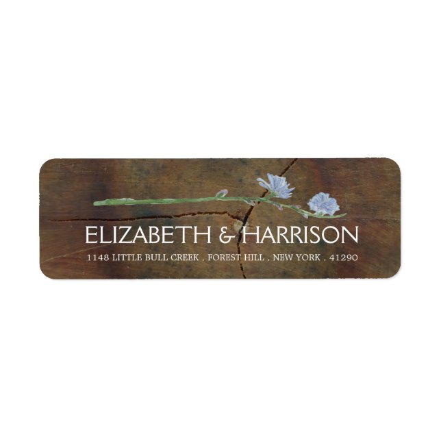 Mariage fleur sauvage en bois de chêne (Devant)