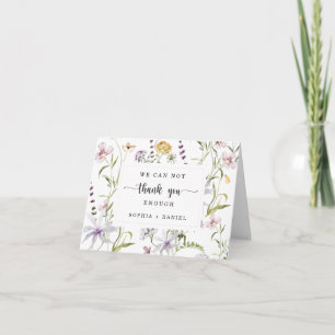 Mariage fleur sauvage Merci Cartes