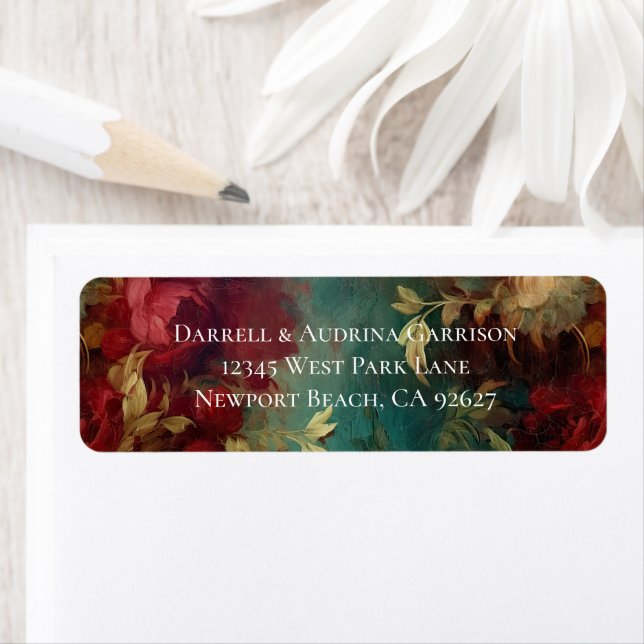 Mariage Fleurs Blanches Rouges Romantiques (En situation)