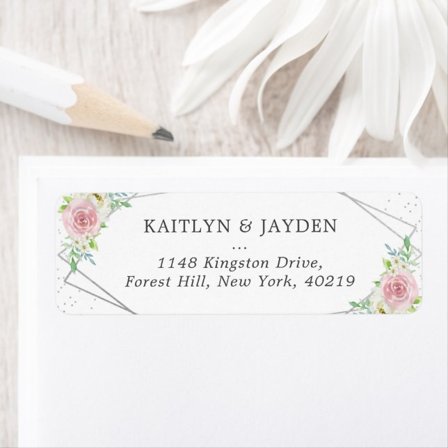 Mariage floral à huile géométrique chic (En situation)