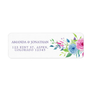 Mariage floral aquarelle combo ultra violet