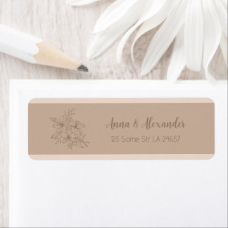Mariage Floral Beige Élégant