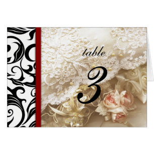 Mariage floral blanc Numéro de table
