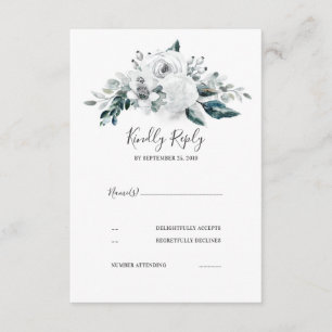 Mariage floral blanc RSVP