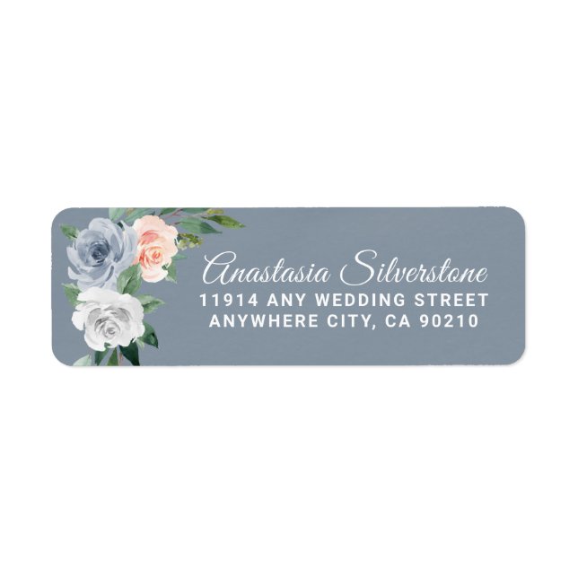 Mariage floral bleu-bleu-bleu-blanc rose-rose (Devant)