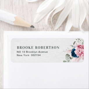 Mariage floral bleu bleu bleu pastel rose