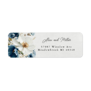 Mariage floral bleu et blanc