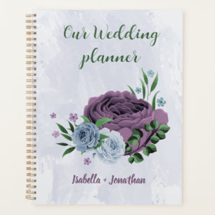 Mariage floral bleu pourpre