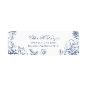 Mariage Floral Bleu Poussiéreux Élégant Classique