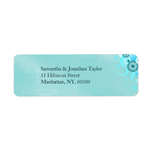 Mariage floral bleu Turquoise Aqua