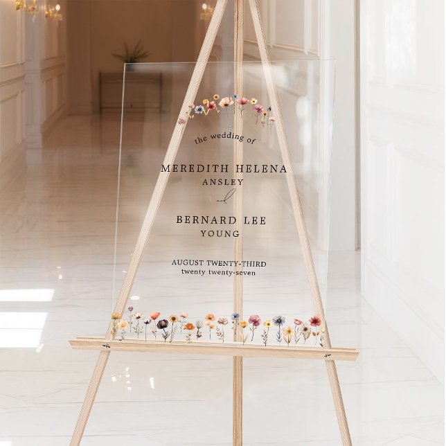 Mariage floral coloré Bienvenue (Créateur téléchargé)