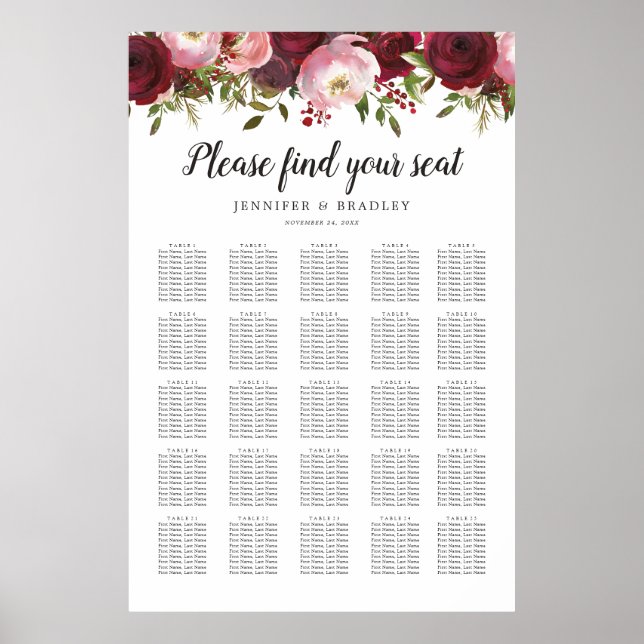 Mariage floral de Bourgogne rustique 25 Tableau (Devant)