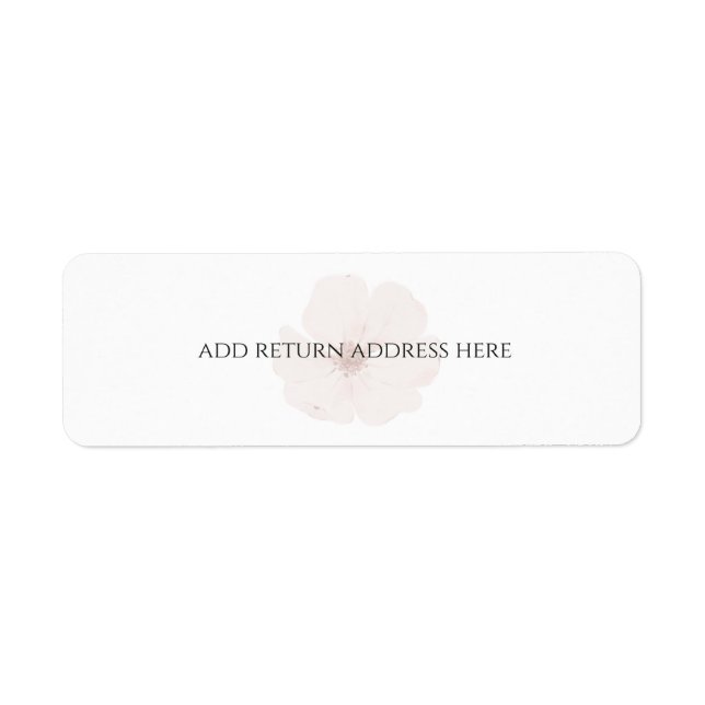Mariage Floral de Jardin Minimal Personnalisé Rose (Devant)