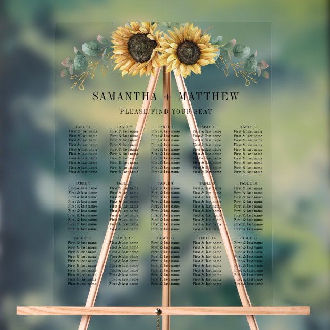 Mariage floral de tournesol Eucalyptus (Neutre)