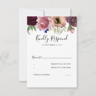 Mariage floral éclatant en fleur RSVP