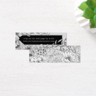 mariage floral élégant noir blanc