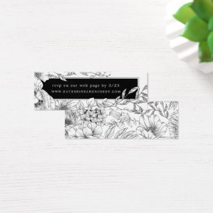mariage floral élégant noir blanc