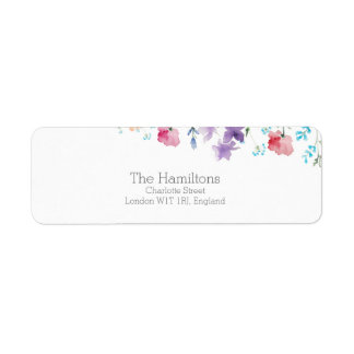 Mariage Floral fleur sauvage Adresse de retour