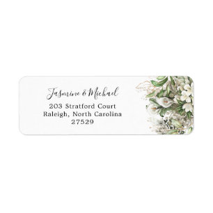Mariage Floral Or Blanc Rustique