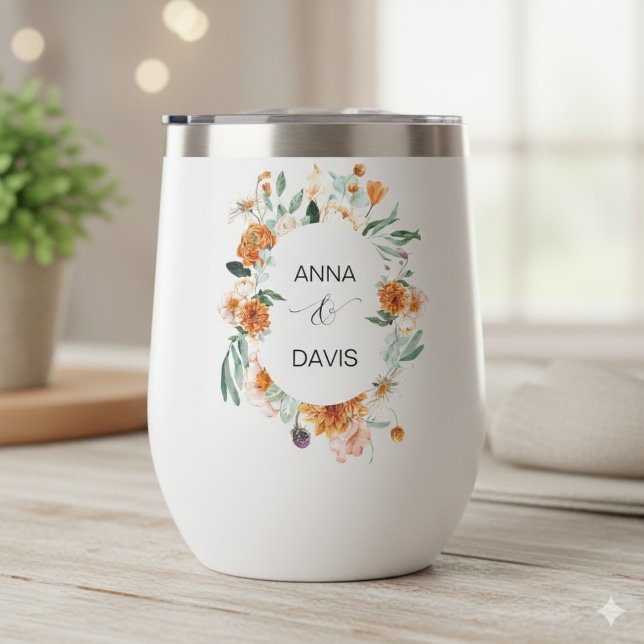 Mariage floral orange et vert (Créateur téléchargé)