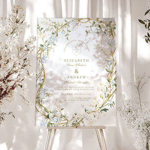 Mariage floral romantique avec Monogram Crest