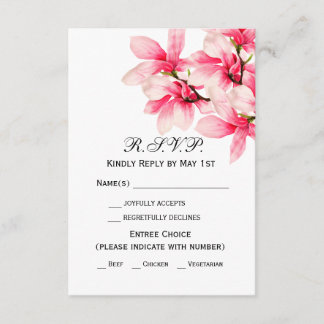 Mariage floral romantique rose Magnolia RSVP