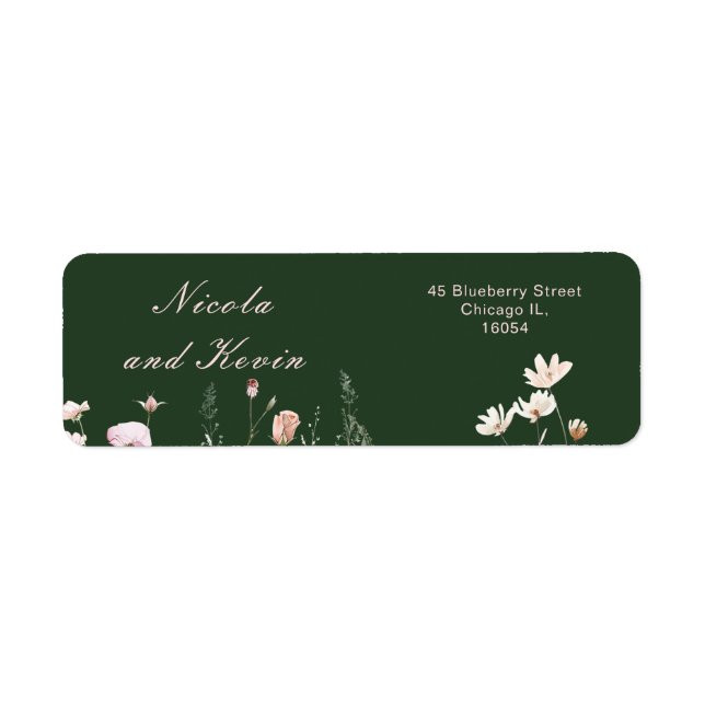 Mariage floral rose rose rose fleur sauvage (Devant)