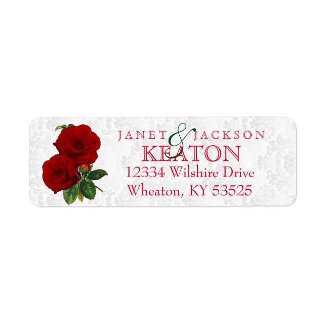 Mariage floral Rose rouge profonde (Devant)