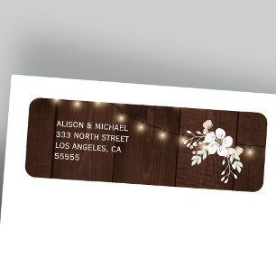 Mariage Floral Rustique d'hiver Adresse de retou