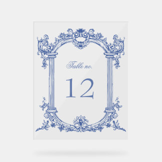 Mariage Floral Vintage français Numéro de table