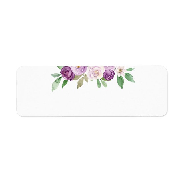 Mariage floral violet rustique blanc (Devant)