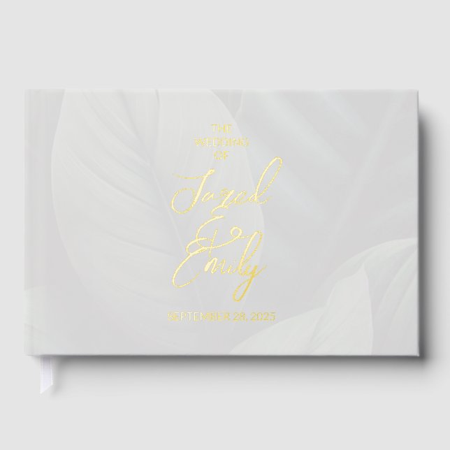 Mariage Foil Tropical Chic Livre d'invité (Recto)