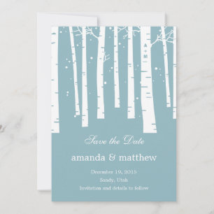 Mariage Forêt D'Hiver Enregistrer Les Cartes De Da