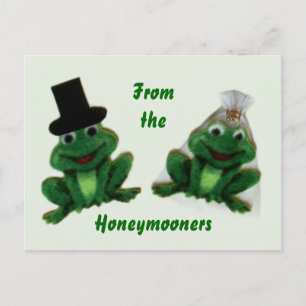 Mariage Froggy - Carte postale pour lune de miel