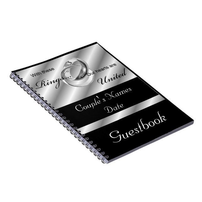 Mariage gai argenté ou carnet de Guestbook de (Côté Droit)