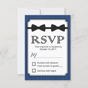 Mariage gay double Bow Cravate Marine bleu RSVP