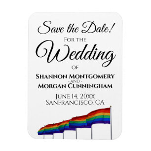 Mariage gay pride Enregistrer La Date Magnet