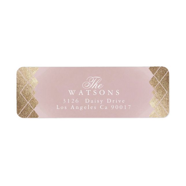 Mariage Géométrique Pink Gold Gatsby (Devant)