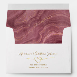 Mariage Gold Adresse de retour 5x7 Enveloppe