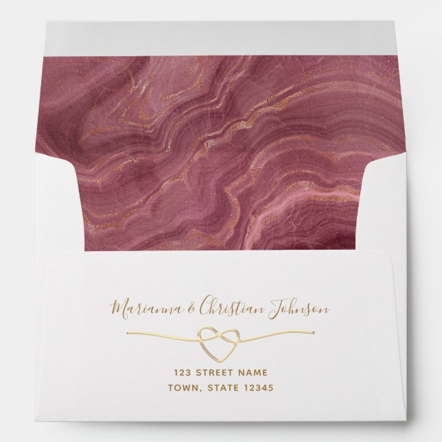 Mariage Gold Adresse de retour 5x7 Enveloppe (Dos (Bas))