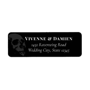 Mariage goth élégant Crâne sombre