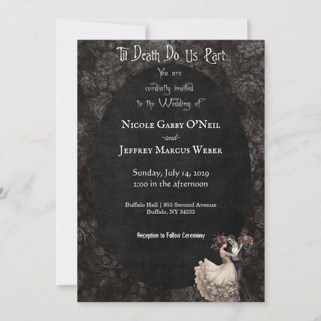 Mariage gothique Faire-part de mariage foncé (Devant)